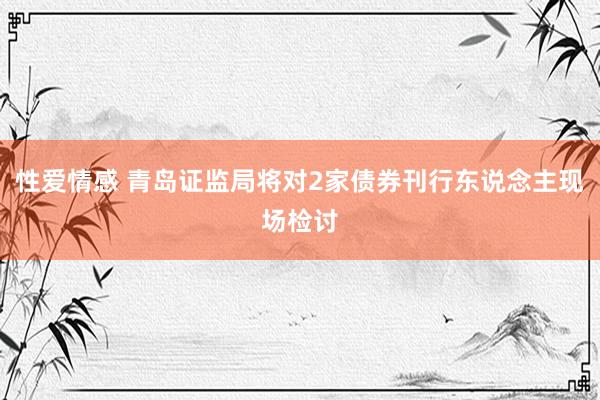 性爱情感 青岛证监局将对2家债券刊行东说念主现场检讨