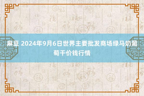 麻豆 2024年9月6日世界主要批发商场绿马奶葡萄干价钱行情