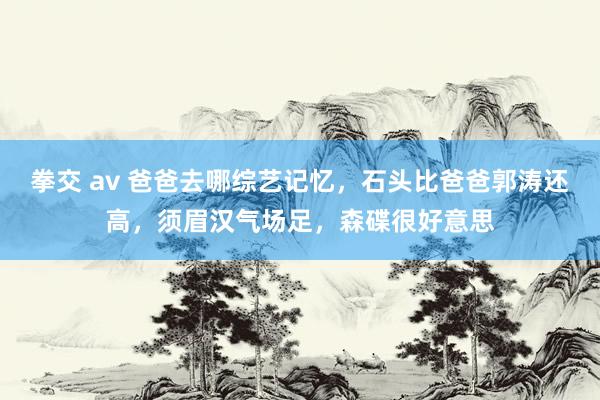 拳交 av 爸爸去哪综艺记忆，石头比爸爸郭涛还高，须眉汉气场足，森碟很好意思