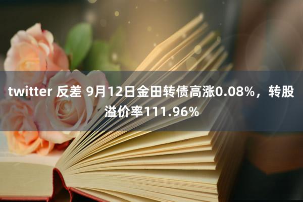 twitter 反差 9月12日金田转债高涨0.08%，转股溢价率111.96%