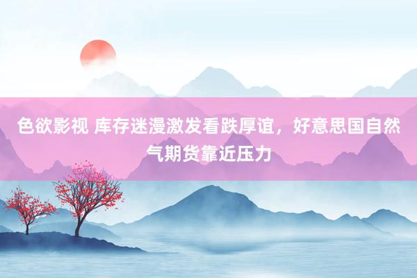 色欲影视 库存迷漫激发看跌厚谊，好意思国自然气期货靠近压力