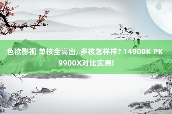 色欲影视 单核全高出, 多核怎样样? 14900K PK 9900X对比实测!