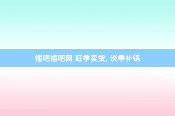 插吧插吧网 旺季卖货, 淡季补锅