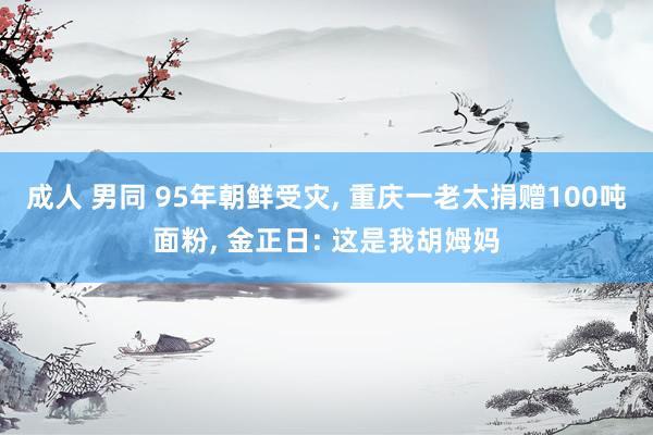 成人 男同 95年朝鲜受灾, 重庆一老太捐赠100吨面粉, 金正日: 这是我胡姆妈