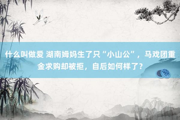 什么叫做爱 湖南姆妈生了只“小山公”，马戏团重金求购却被拒，自后如何样了？
