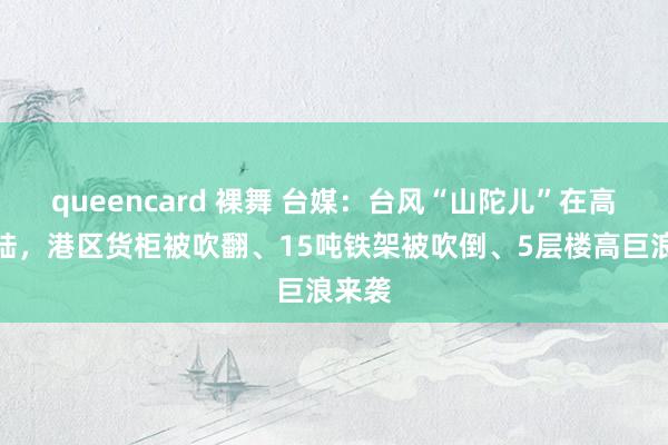 queencard 裸舞 台媒：台风“山陀儿”在高雄登陆，港区货柜被吹翻、15吨铁架被吹倒、5层楼高巨浪来袭