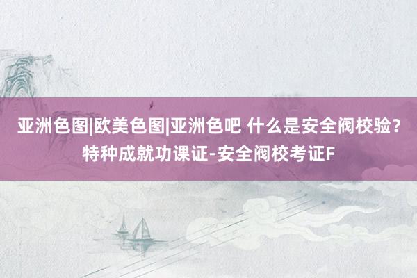 亚洲色图|欧美色图|亚洲色吧 什么是安全阀校验？特种成就功课证-安全阀校考证F