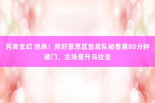 另类玄幻 绝杀！南好意思区垫底队秘鲁第88分钟破门，主场晋升乌拉圭