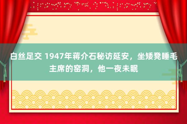 白丝足交 1947年蒋介石秘访延安，坐矮凳睡毛主席的窑洞，他一夜未眠
