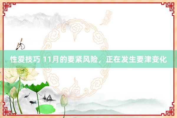 性爱技巧 11月的要紧风险，正在发生要津变化