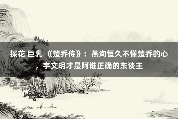 探花 巨乳 《楚乔传》：燕洵恒久不懂楚乔的心，宇文玥才是阿谁正确的东谈主