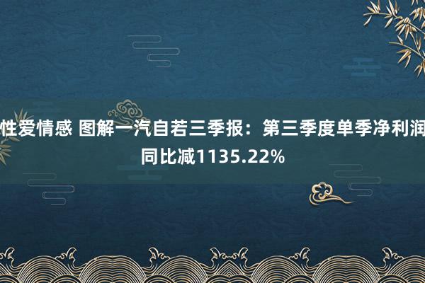 性爱情感 图解一汽自若三季报：第三季度单季净利润同比减1135.22%