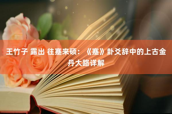 王竹子 露出 往蹇来硕：《蹇》卦爻辞中的上古金丹大路详解