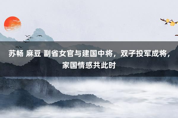 苏畅 麻豆 副省女官与建国中将，双子投军成将，家国情感共此时