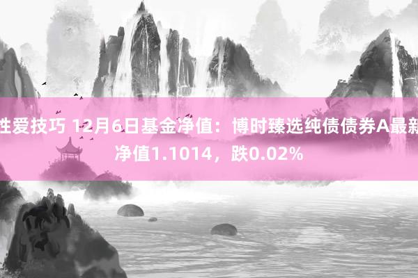 性爱技巧 12月6日基金净值：博时臻选纯债债券A最新净值1.1014，跌0.02%