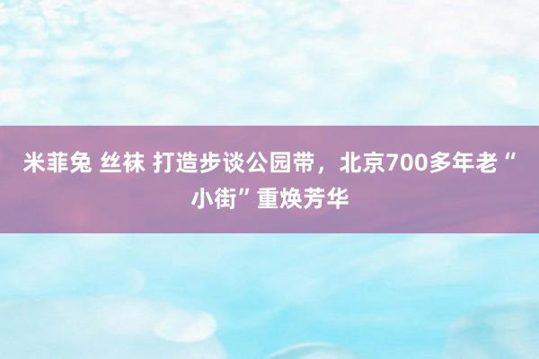 米菲兔 丝袜 打造步谈公园带，北京700多年老“小街”重焕芳华