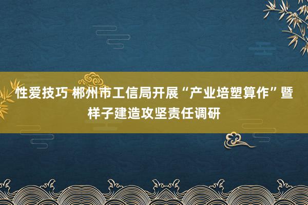 性爱技巧 郴州市工信局开展“产业培塑算作”暨样子建造攻坚责任调研