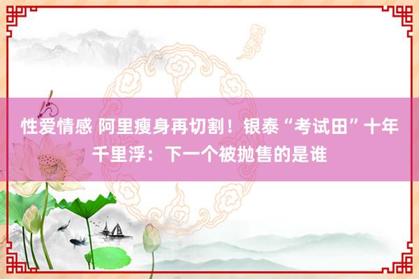 性爱情感 阿里瘦身再切割！银泰“考试田”十年千里浮：下一个被抛售的是谁