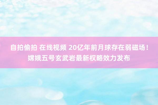自拍偷拍 在线视频 20亿年前月球存在弱磁场！嫦娥五号玄武岩最新权略效力发布