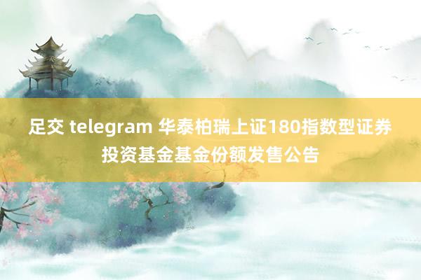 足交 telegram 华泰柏瑞上证180指数型证券投资基金基金份额发售公告
