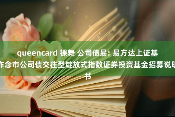 queencard 裸舞 公司债易: 易方达上证基准作念市公司债交往型绽放式指数证券投资基金招募说明书
