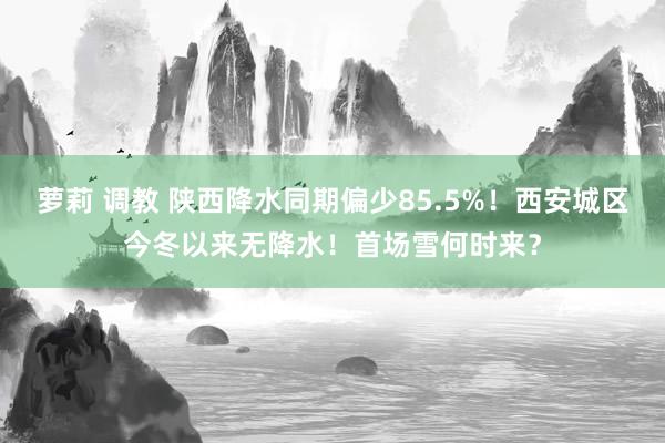萝莉 调教 陕西降水同期偏少85.5%！西安城区今冬以来无降水！首场雪何时来？