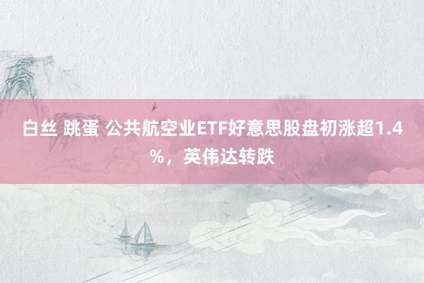 白丝 跳蛋 公共航空业ETF好意思股盘初涨超1.4%，英伟达转跌