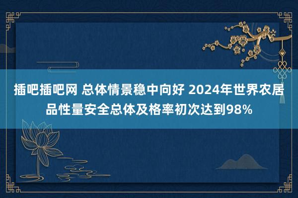插吧插吧网 总体情景稳中向好 2024年世界农居品性量安全总体及格率初次达到98%