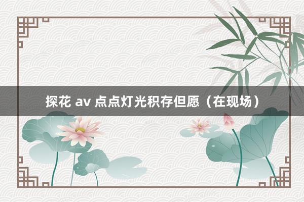 探花 av 点点灯光积存但愿（在现场）