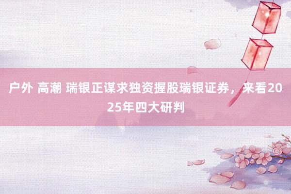 户外 高潮 瑞银正谋求独资握股瑞银证券，来看2025年四大研判
