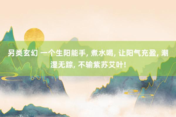 另类玄幻 一个生阳能手, 煮水喝, 让阳气充盈, 潮湿无踪, 不输紫苏艾叶!