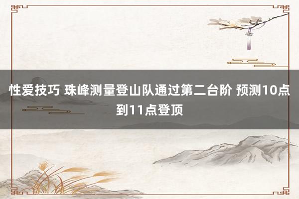 性爱技巧 珠峰测量登山队通过第二台阶 预测10点到11点登顶
