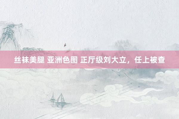 丝袜美腿 亚洲色图 正厅级刘大立，任上被查