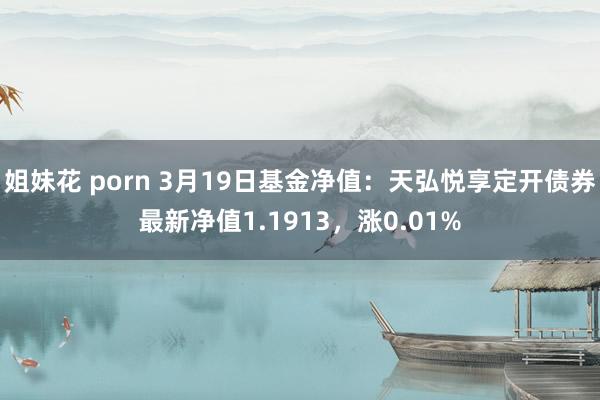 姐妹花 porn 3月19日基金净值：天弘悦享定开债券最新净值1.1913，涨0.01%