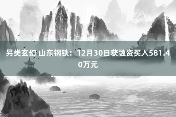 另类玄幻 山东钢铁：12月30日获融资买入581.40万元