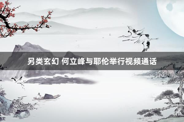 另类玄幻 何立峰与耶伦举行视频通话