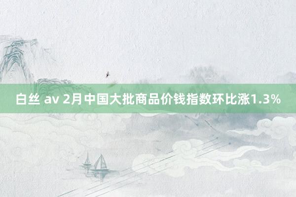 白丝 av 2月中国大批商品价钱指数环比涨1.3%
