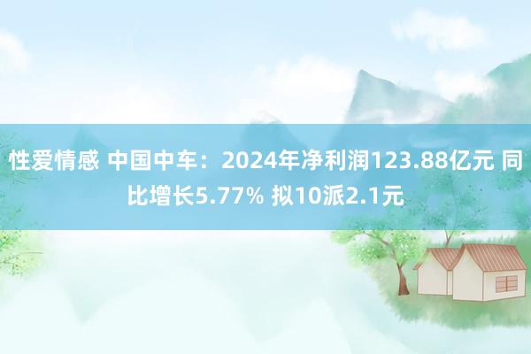 性爱情感 中国中车：2024年净利润123.88亿元 同比增长5.77% 拟10派2.1元