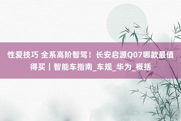 性爱技巧 全系高阶智驾！长安启源Q07哪款最值得买｜智能车指南_车规_华为_概括