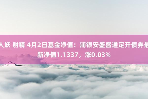 人妖 射精 4月2日基金净值：浦银安盛盛通定开债券最新净值1.1337，涨0.03%