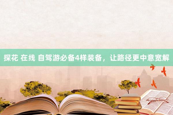 探花 在线 自驾游必备4样装备，让路径更中意宽解