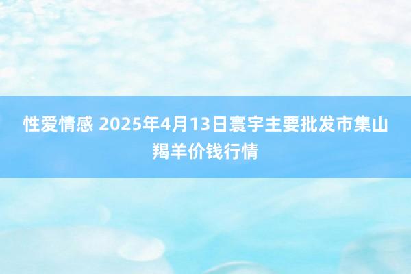 性爱情感 2025年4月13日寰宇主要批发市集山羯羊价钱行情