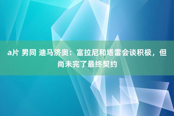 a片 男同 迪马济奥：富拉尼和塔雷会谈积极，但尚未完了最终契约