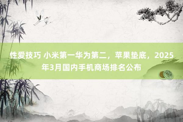 性爱技巧 小米第一华为第二，苹果垫底，2025年3月国内手机商场排名公布