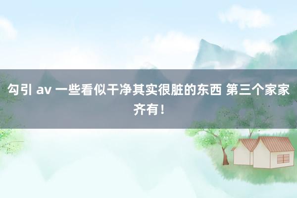勾引 av 一些看似干净其实很脏的东西 第三个家家齐有！