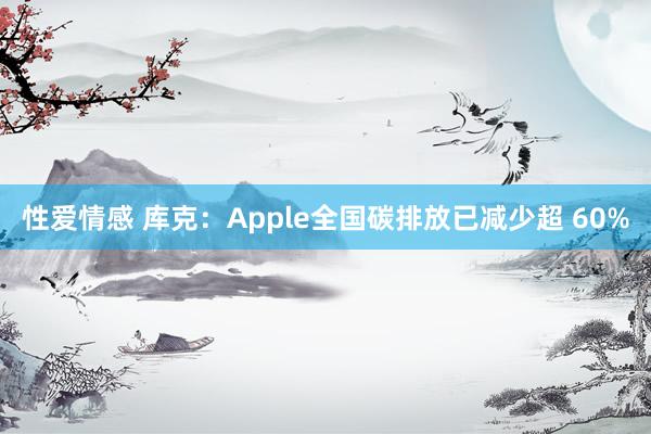 性爱情感 库克：Apple全国碳排放已减少超 60%