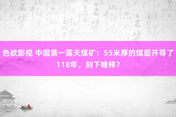 色欲影视 中国第一露天煤矿：55米厚的煤层开导了118年，刻下啥样？