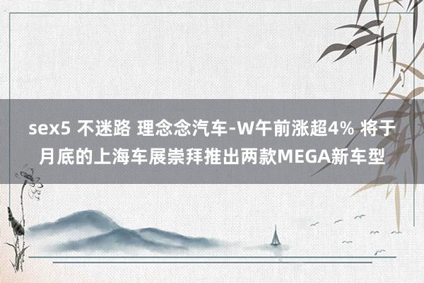 sex5 不迷路 理念念汽车-W午前涨超4% 将于月底的上海车展崇拜推出两款MEGA新车型