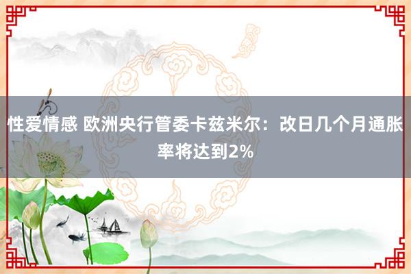 性爱情感 欧洲央行管委卡兹米尔：改日几个月通胀率将达到2%